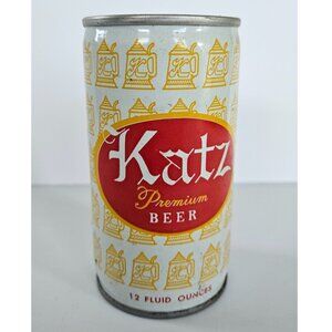 Katz Premium Beer Crimped Steel Beer Can FALSTAFF Brewing Corp St Louis VINTAGE